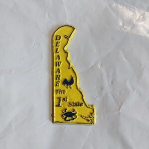Vintage Souvenir Refrigerator Magnet Delaware The 1st State